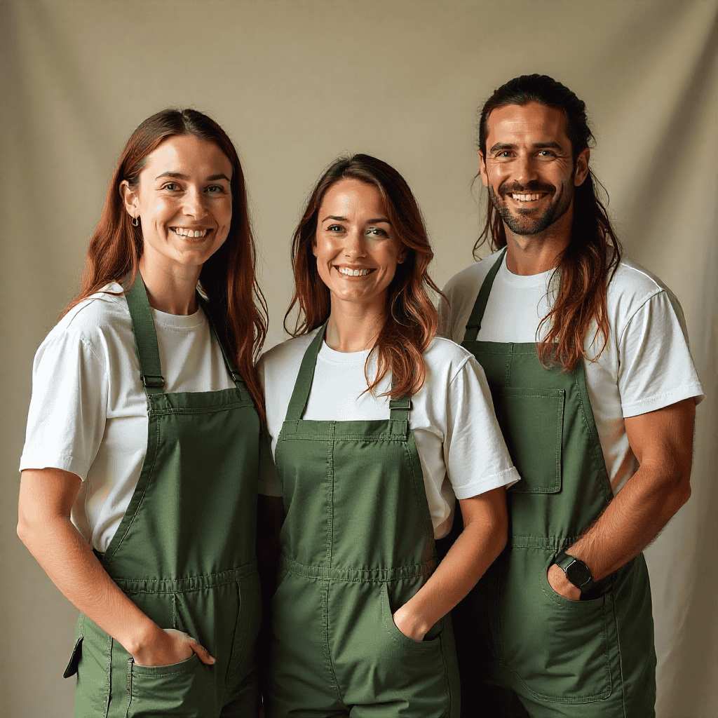 Backyard landscape with seating area